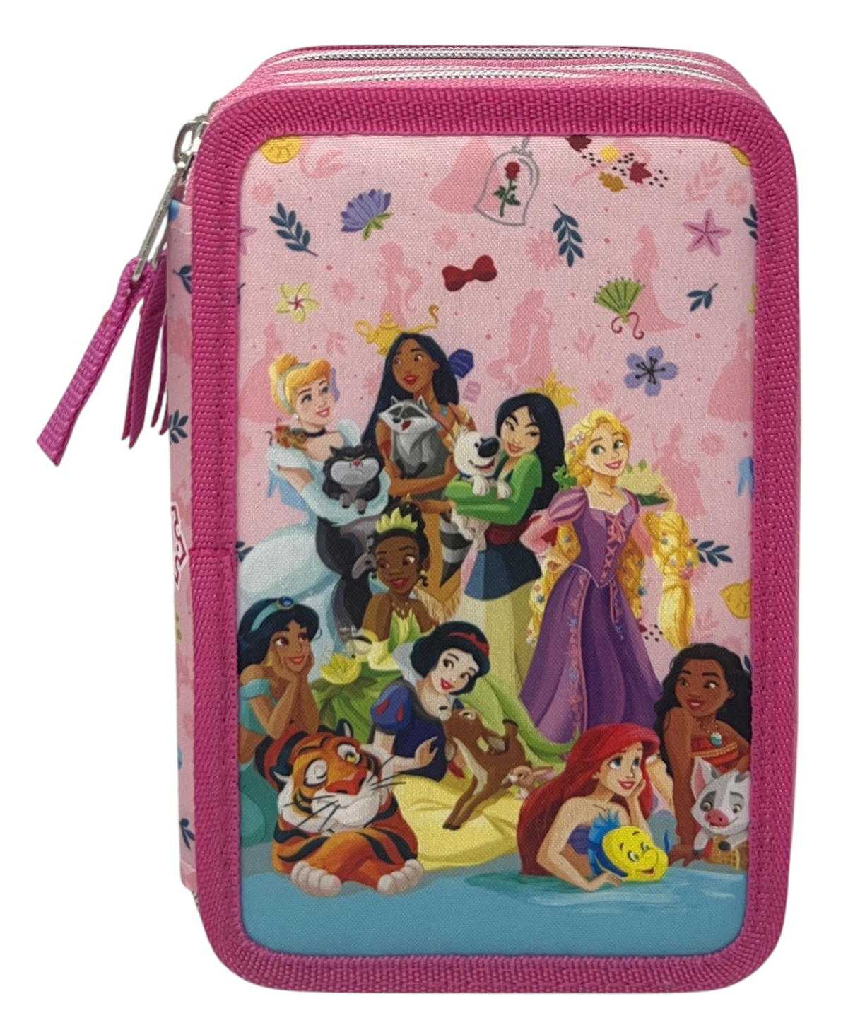 Astuccio Multiscomparto Principesse DISNEY 3 Zip per la Scuola Portacolori Giotto - Pri37-6472