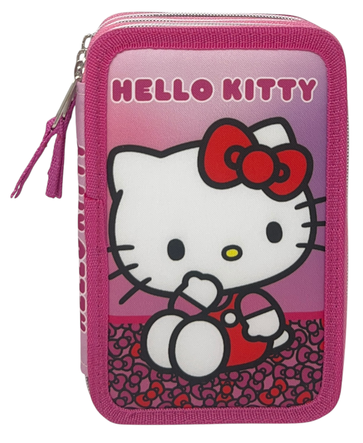Astuccio Multiscomparto Hello Kitty Sanrio 3 Zip per la Scuola Portacolori Giotto - Hk37-6271