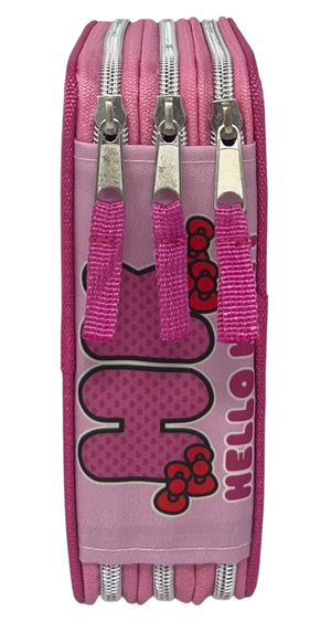Astuccio Multiscomparto Hello Kitty Sanrio 3 Zip per la Scuola Portacolori Giotto - Hk37-6271