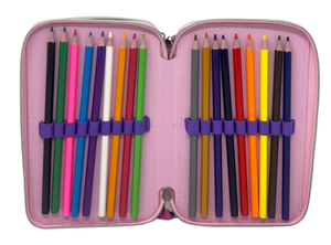Astuccio Multiscomparto Kuromi Sanrio 3 Zip per la Scuola Portacolori Giotto - Hk37-6471