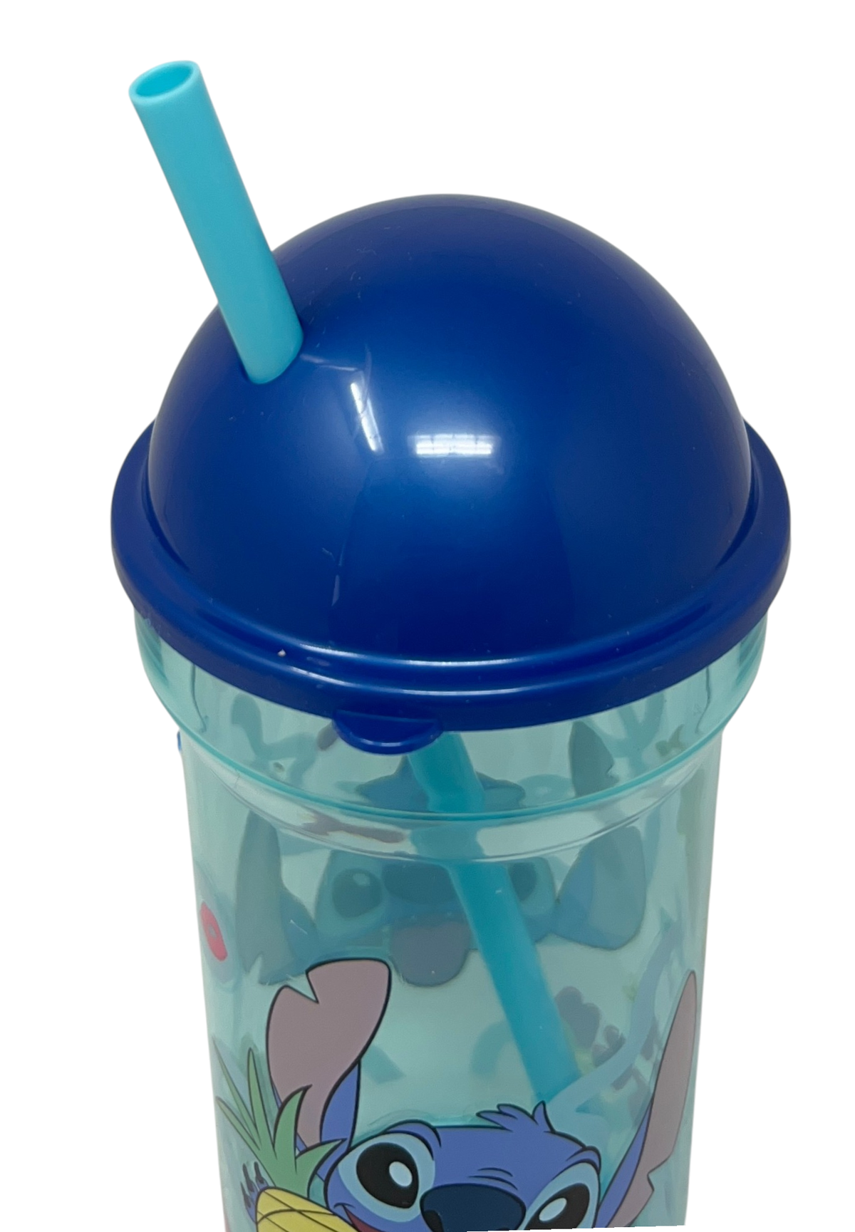 Bicchiere con Cannuccia Trasparente Stitch DISNEY 460 Ml Bpa Free - St75088