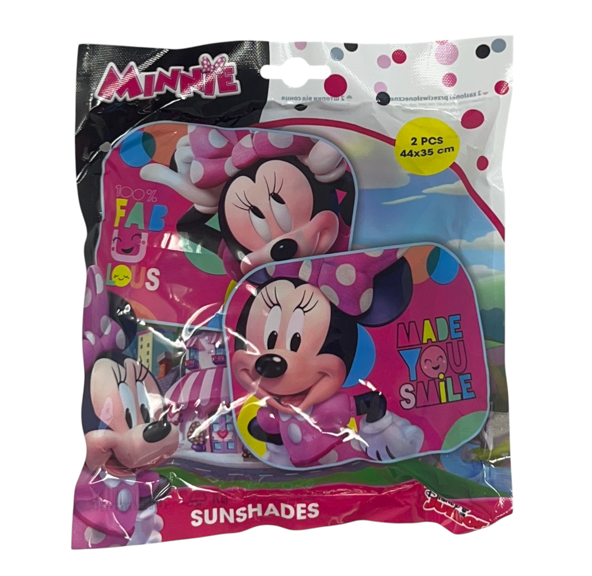 Tendine Parasole Laterali Minnie DISNEY Coppia di Tendine per Auto 44 X 35 CM Protezione Raggi Uv - 9332