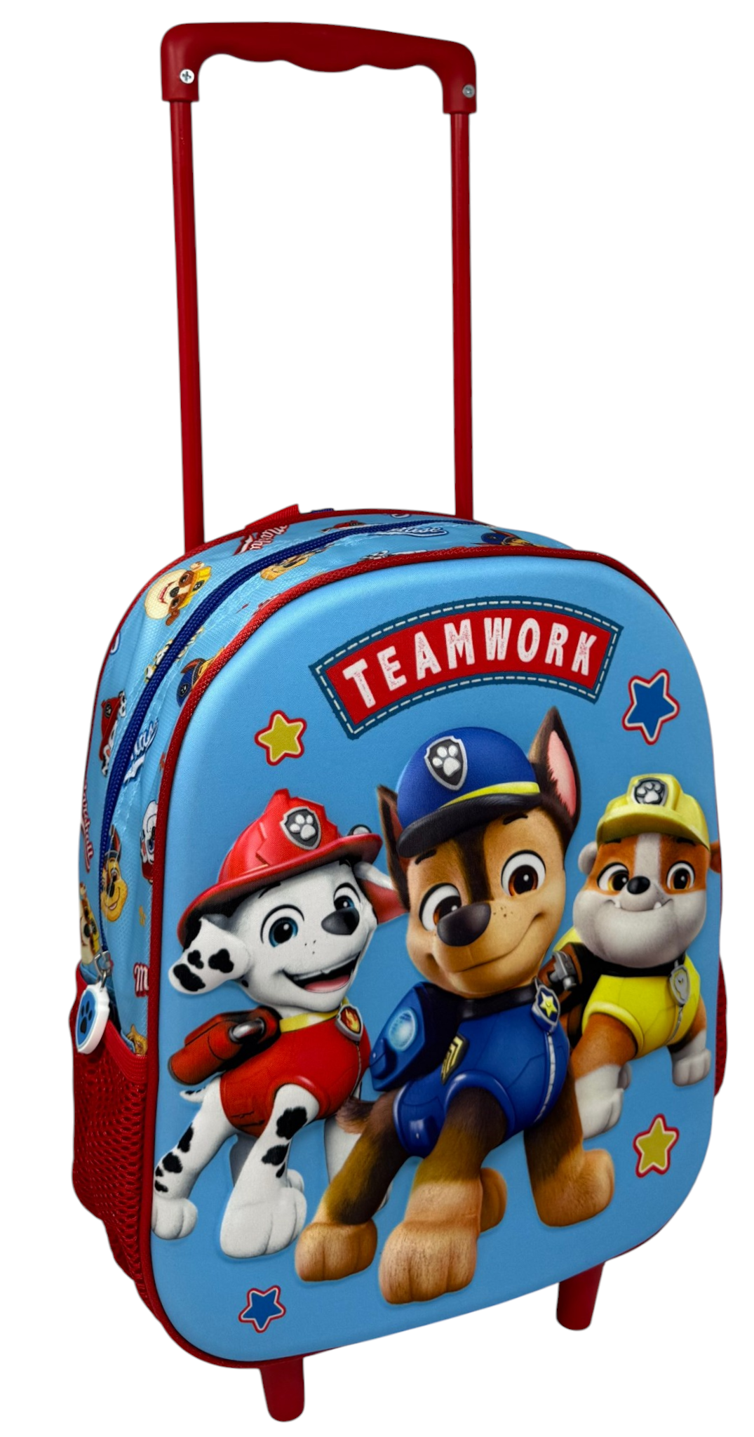 Zaino Asilo Trolley 3d Paw Patrol Zainetto 34 CM con Carrello per Scuola Materna - 09576