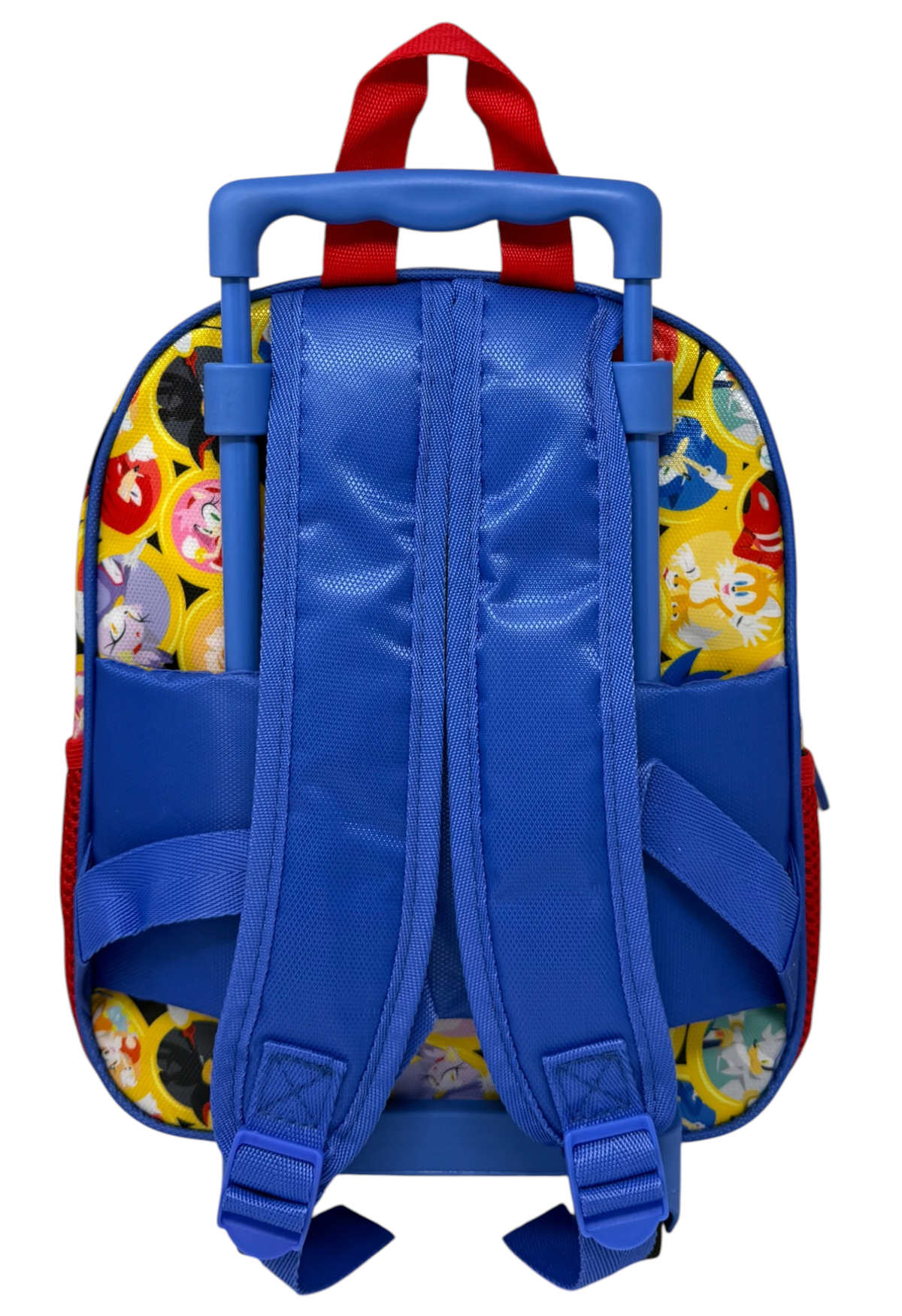 Zaino Asilo Trolley 3d Sonic the Hedgehog Zainetto 34 CM con Carrello per Scuola Materna - 09604