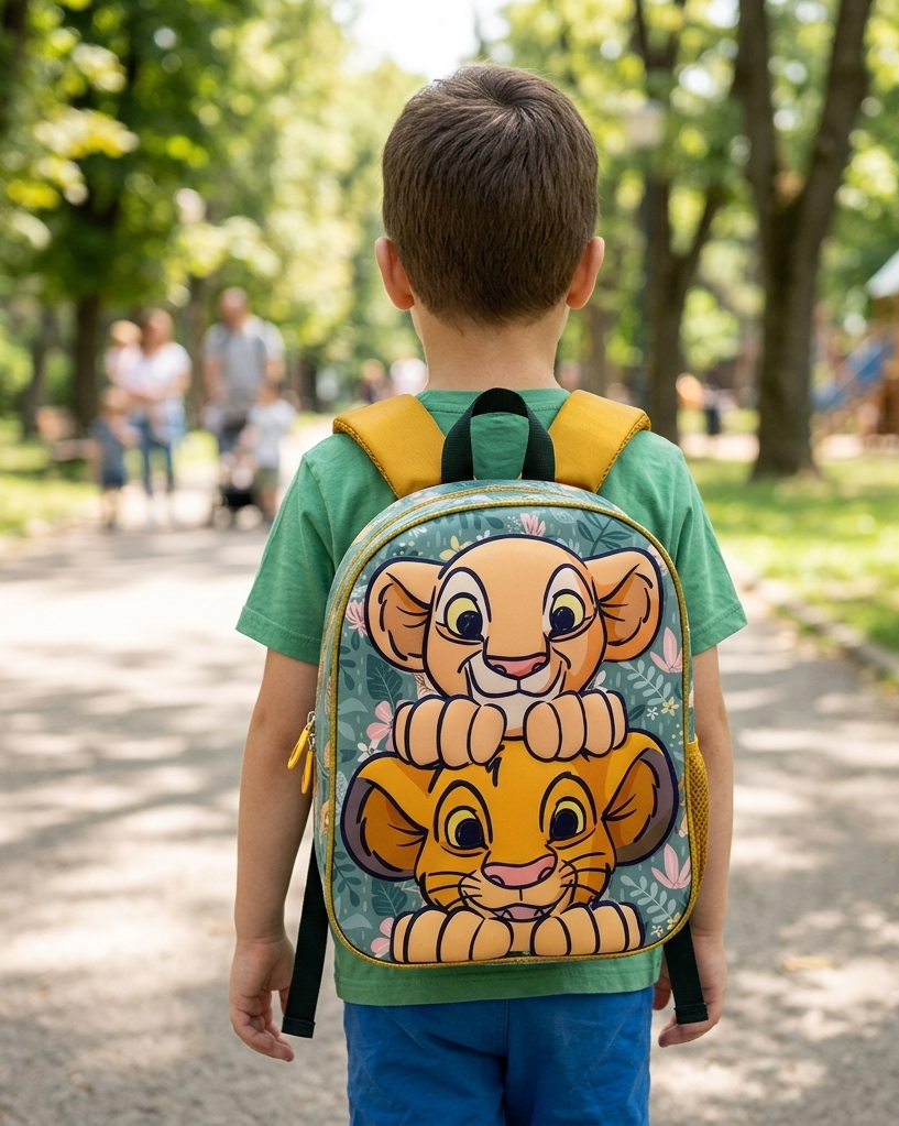 Zaino Asilo 3d Simba il Re Leone Borsa 31 CM per Scuola Materna O Tempo Libero - 09635