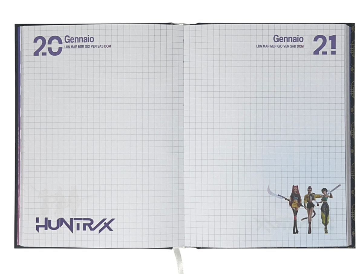 Diario K-Pop Demon Hunters Huntrix Agenda 10 Mesi Scuola Elementare Media - 3737
