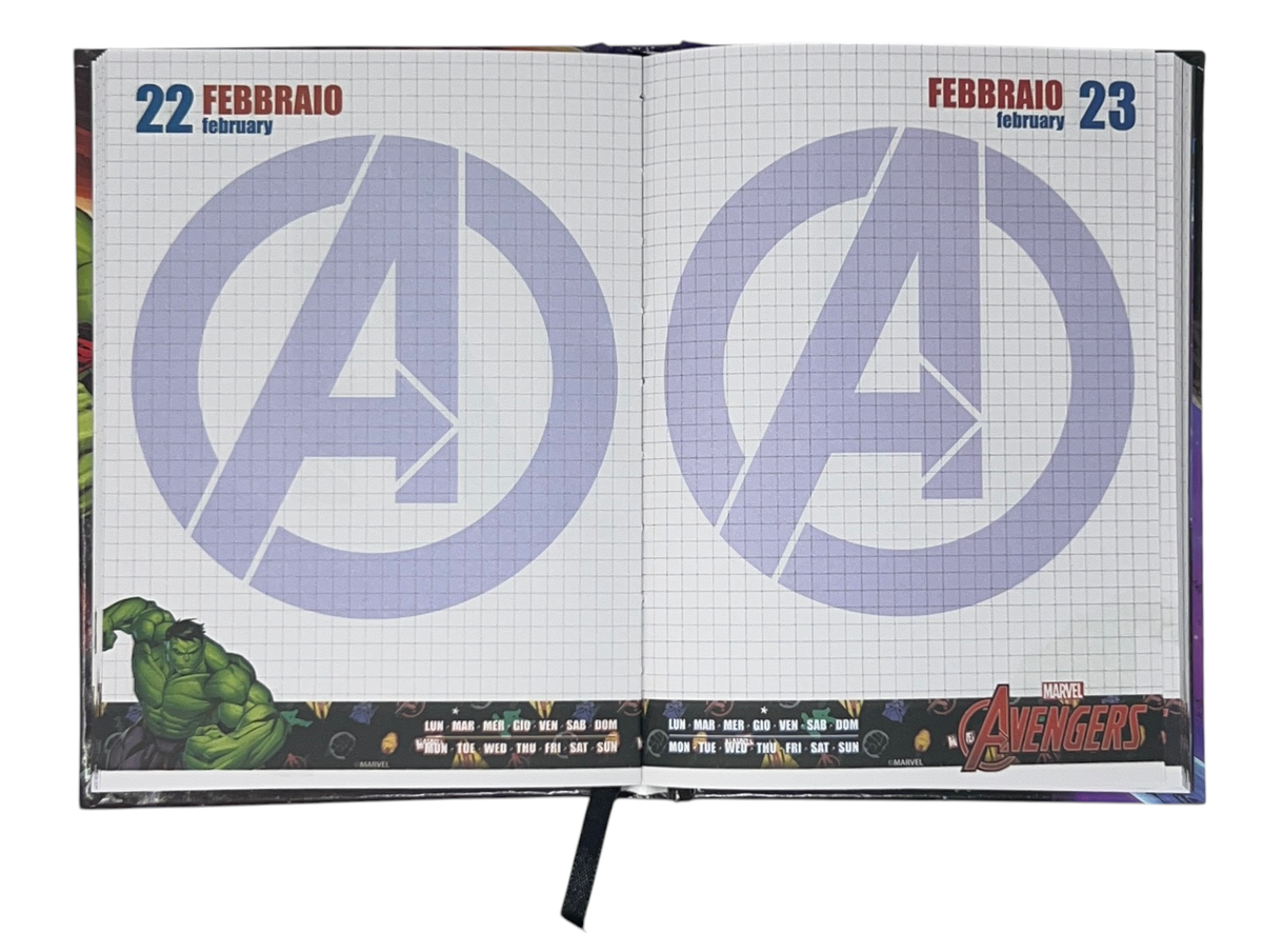 Diario Avengers MARVEL Agenda 10 Mesi Scuola Elementare Media - Av1338