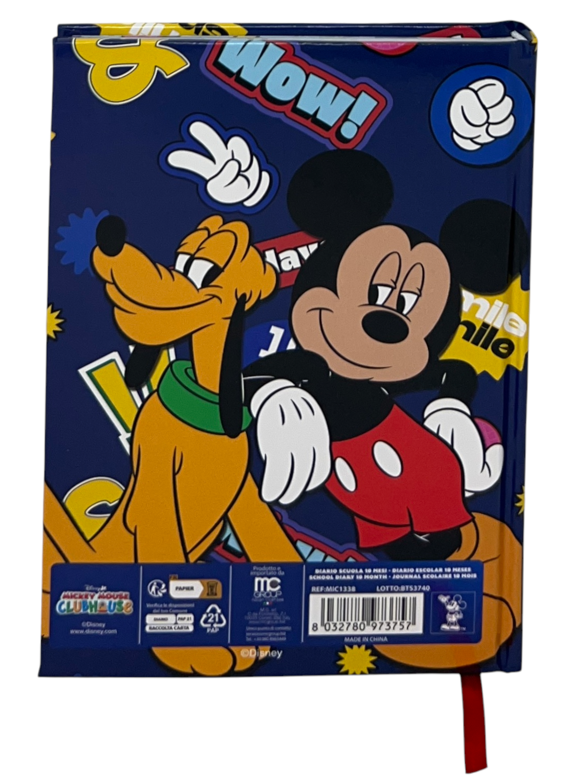 Diario Topolino DISNEY Agenda 10 Mesi Scuola Elementare Media - Mic1338