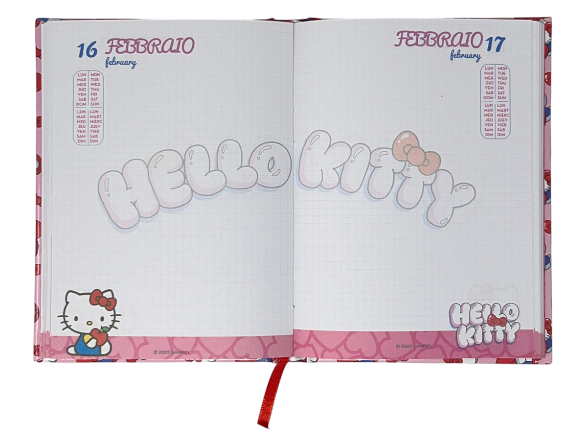 Diario Hello Kitty Sanrio Agenda 10 Mesi Scuola Elementare Media - Sf4081