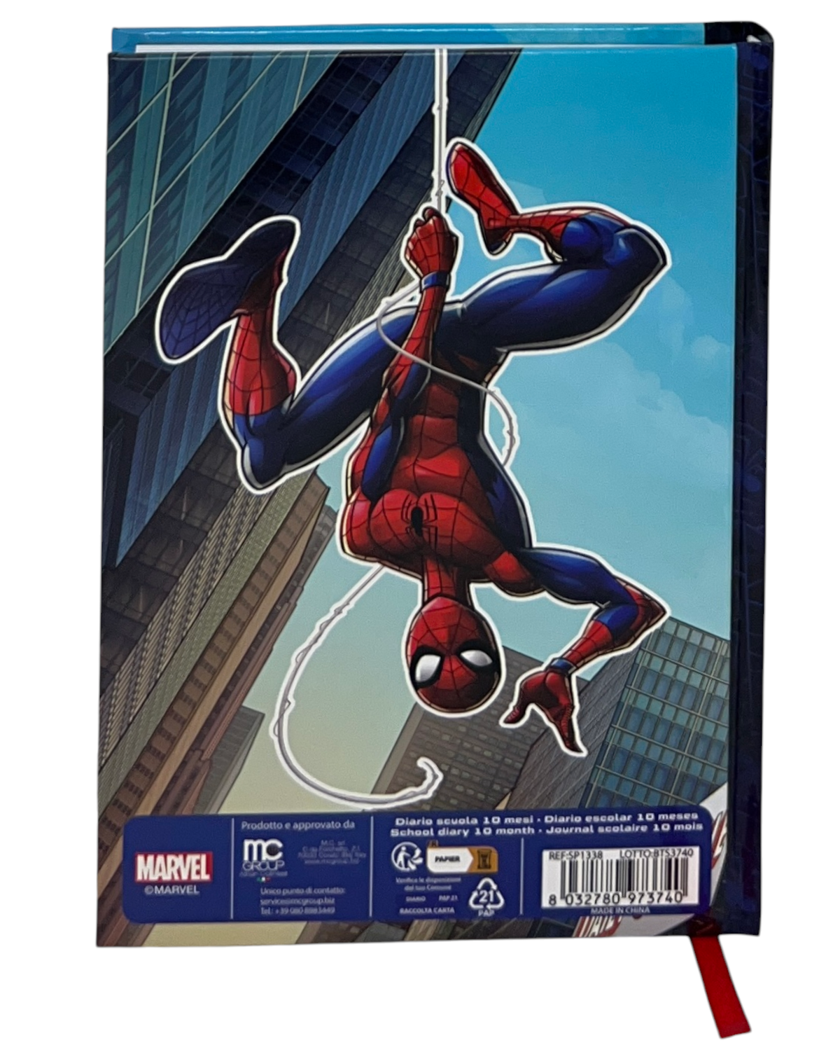 Diario Spiderman MARVEL Agenda 10 Mesi Scuola Elementare Media - Sp1338