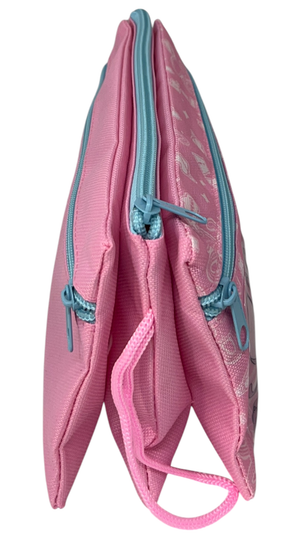 Tombolino Stitch e Angel DISNEY 3 Scomparti Bustina Astuccio Portacolori 22 CM - Lst1337-G
