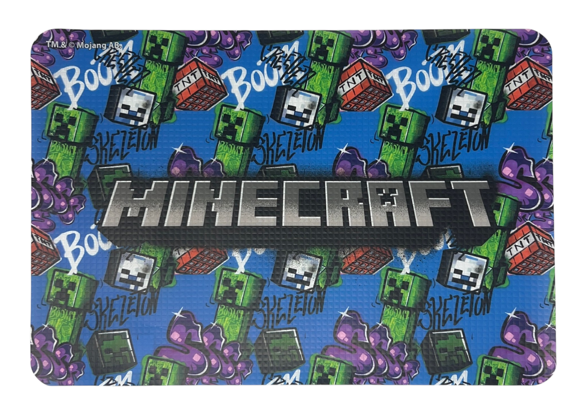 Tovaglietta Minecraft in Plastica Morbida Antiscivolo Ripiegabile Lavabile da Colazione Pranzo Cm.44x30 - Fu6023
