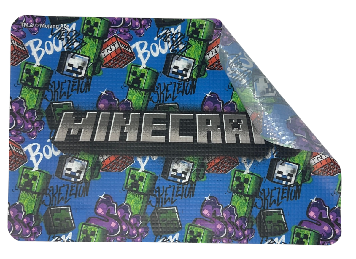 Tovaglietta Minecraft in Plastica Morbida Antiscivolo Ripiegabile Lavabile da Colazione Pranzo Cm.44x30 - Fu6023