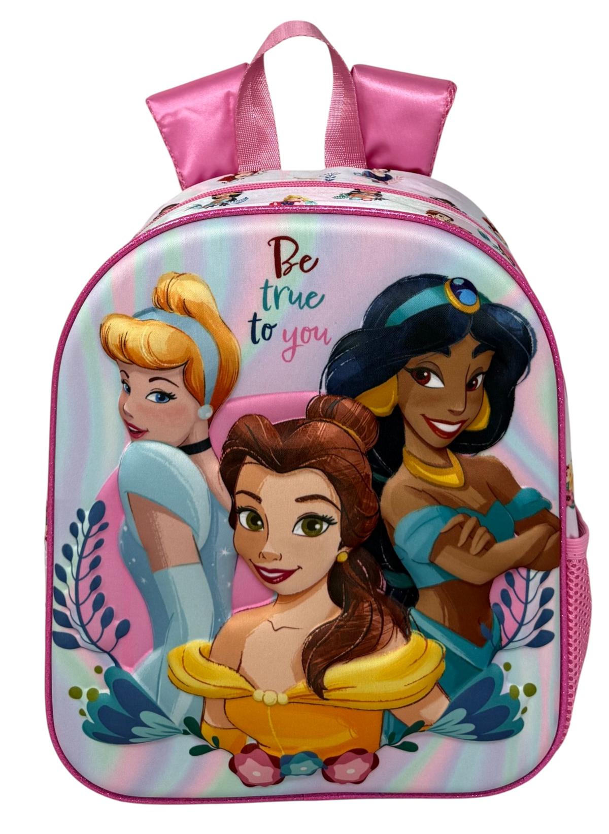 Zaino Asilo 3d Principesse DISNEY Borsa 31 CM con Spallacci Imbottiti e Tasca Laterale - 08159