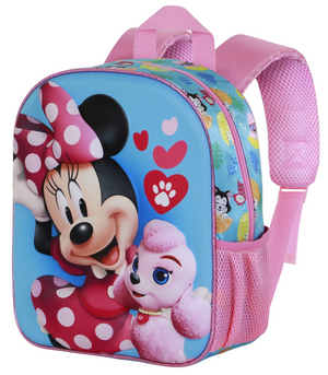 Zaino Asilo 3d Minnie Floofy DISNEY Borsa 31 CM con Spallacci Imbottiti e Tasca Laterale - 09526