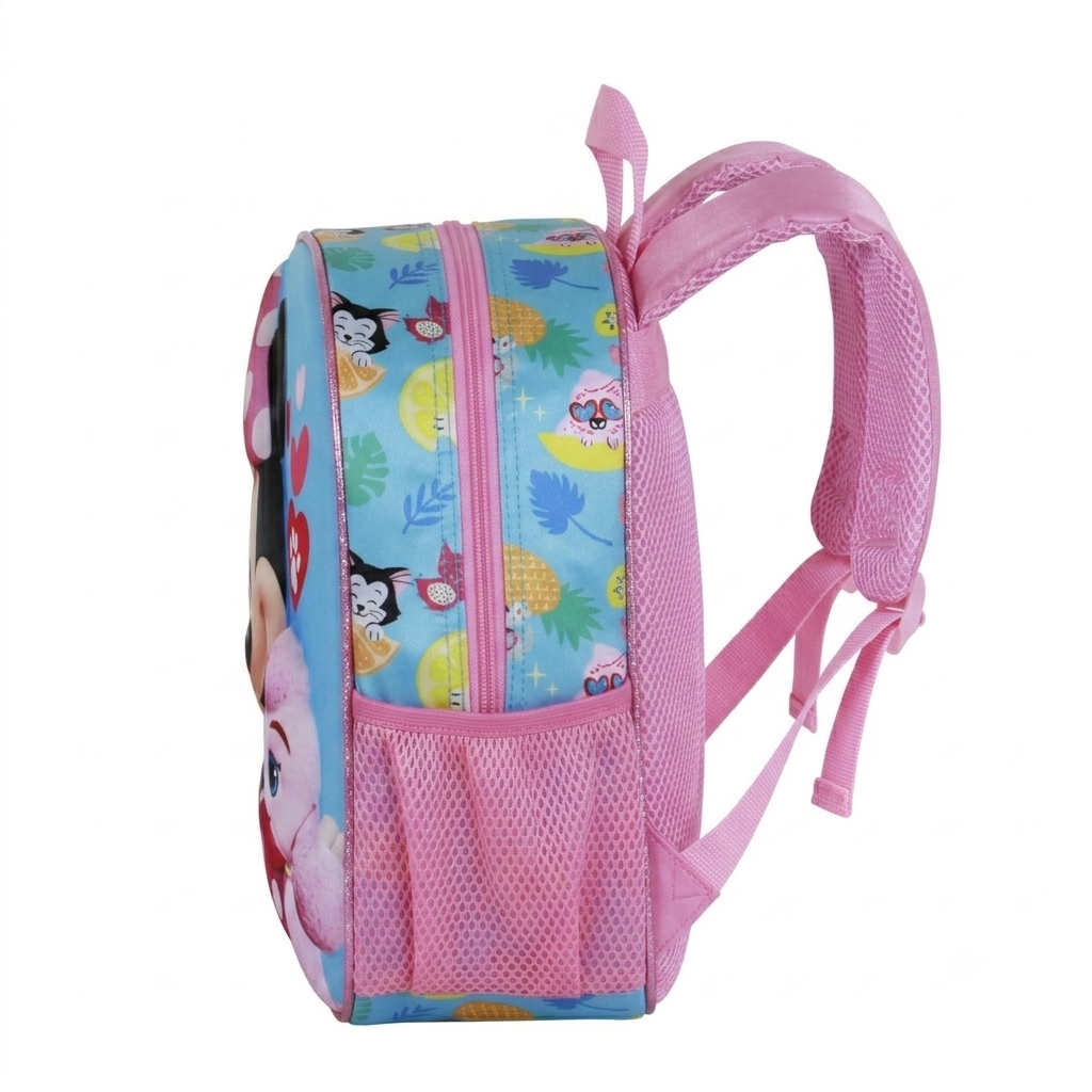 Zaino Asilo 3d Minnie Floofy DISNEY Borsa 31 CM con Spallacci Imbottiti e Tasca Laterale - 09526