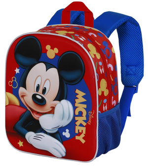 Zaino Asilo 3d Topolino DISNEY Borsa 31 CM con Spallacci Imbottiti e Tasca Laterale - 09555