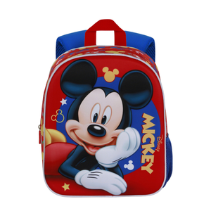 Zaino Asilo 3d Topolino DISNEY Borsa 31 CM con Spallacci Imbottiti e Tasca Laterale - 09555