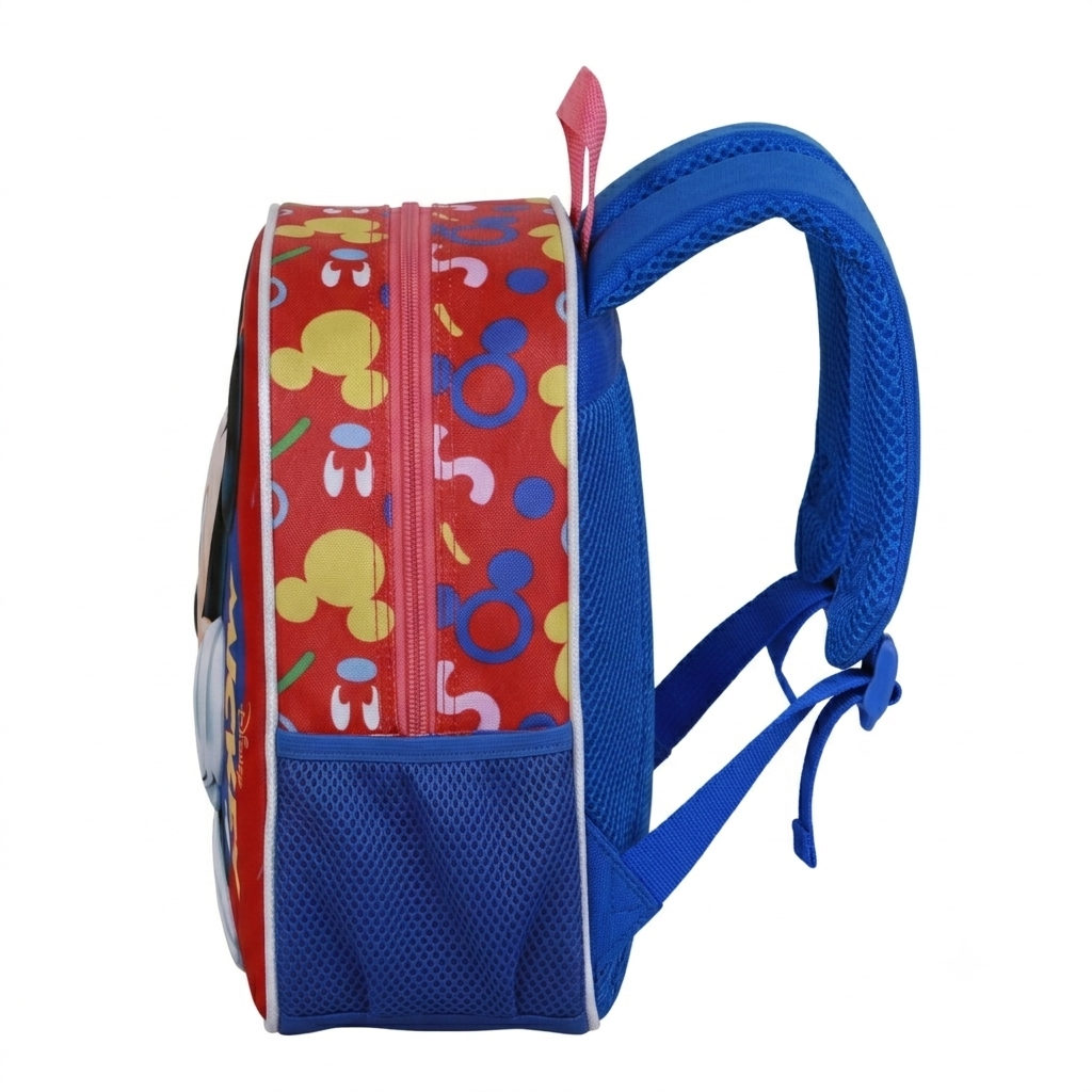 Zaino Asilo 3d Topolino DISNEY Borsa 31 CM con Spallacci Imbottiti e Tasca Laterale - 09555