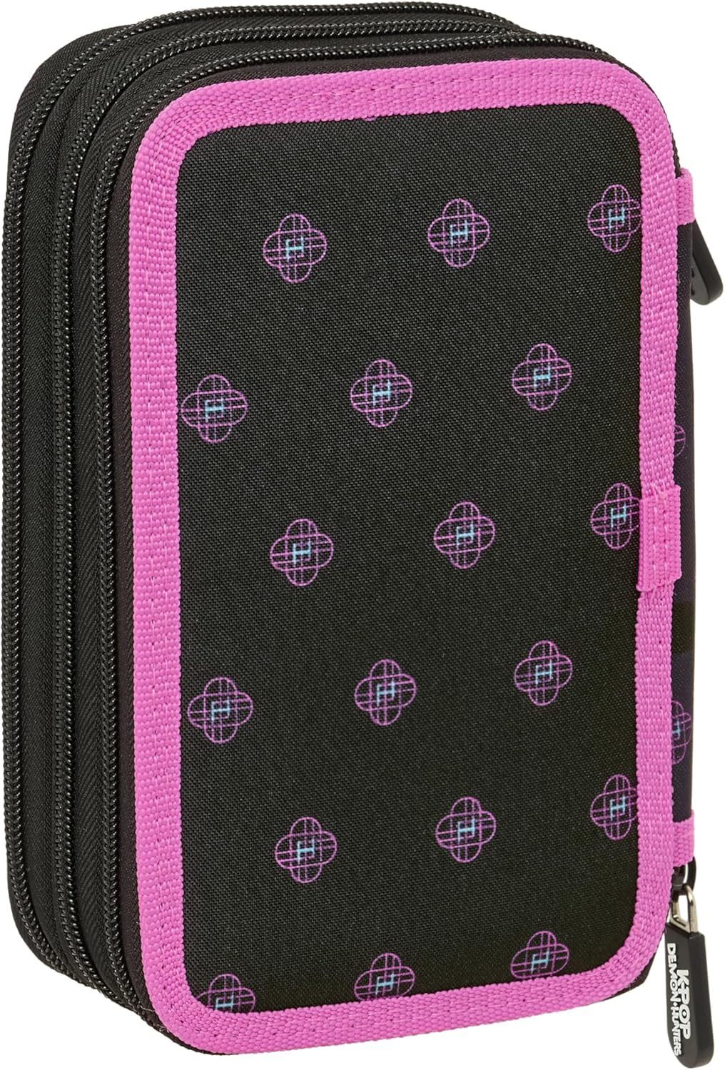 Astuccio 3 Zip Scuola Huntrix Kpop Demon Hunters Multiscomparto Portacolori - 8857