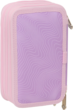 Astuccio 3 Zip Scuola Huntrix Kpop Demon Hunters Multiscomparto Portacolori - 7857