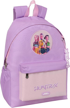 Zaino Scuola Huntrix Kpop Demon Hunters Borsa Modello Americano 43 CM con Tasca Porta Laptop - 7775