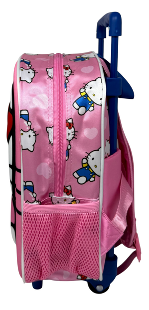 Zaino Asilo Trolley 3d Hello Kitty Sanrio 34 CM con Spallacci e Carrello- 09609