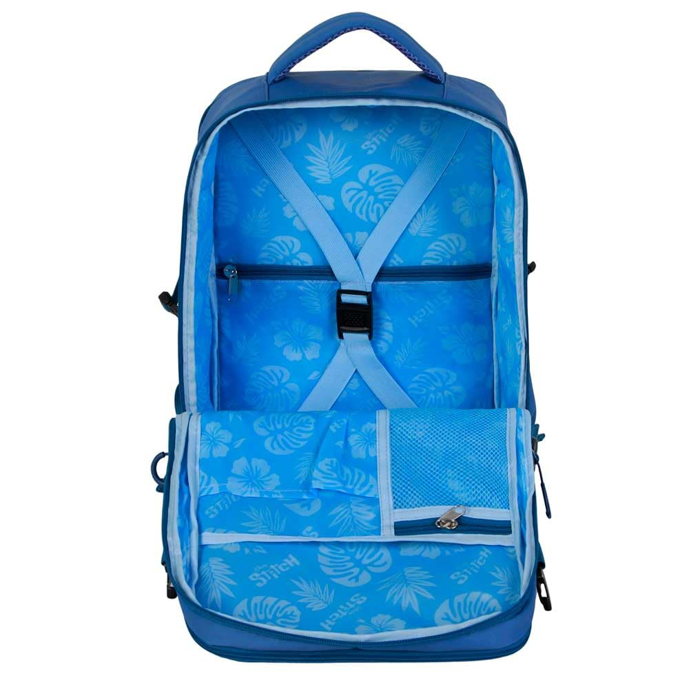 Zaino da Viaggio Stitch DISNEY 40 CM Bagaglio a Mano da Cabina Adattabile a Trolley - 09260