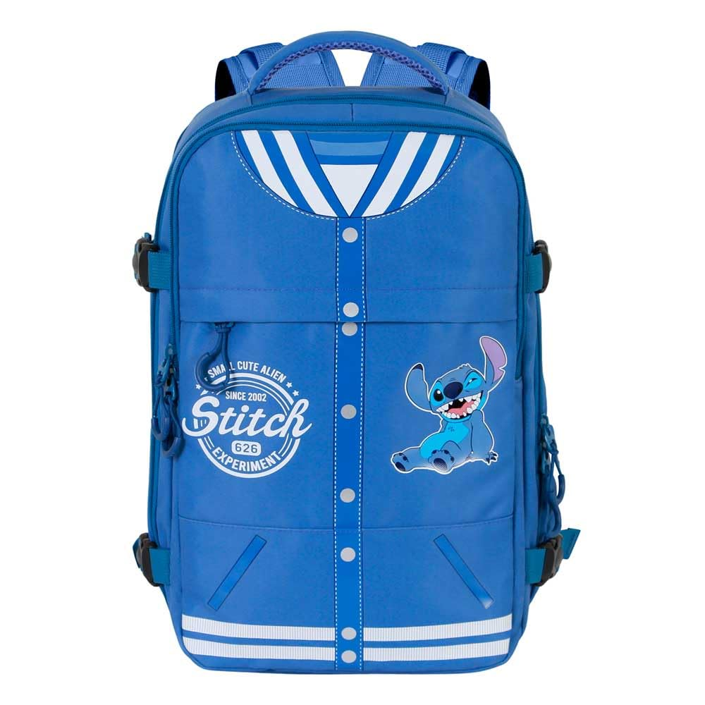 Zaino da Viaggio Stitch DISNEY 40 CM Bagaglio a Mano da Cabina Adattabile a Trolley - 09260