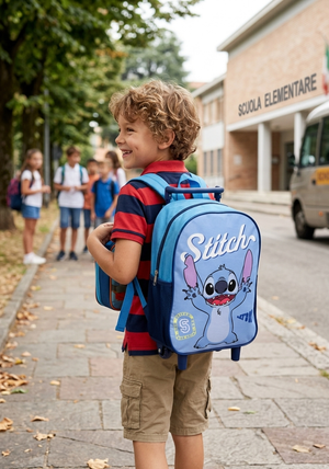 Zaino Asilo Trolley Stitch DISNEY Borsa per Scuola Materna Tempo Libero - Sf5200