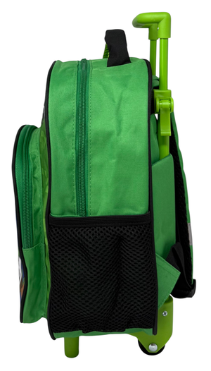 Zaino Asilo Trolley Minecraft con Tasca Frontale 30 Cm. Manico Allungabile - Fu5316