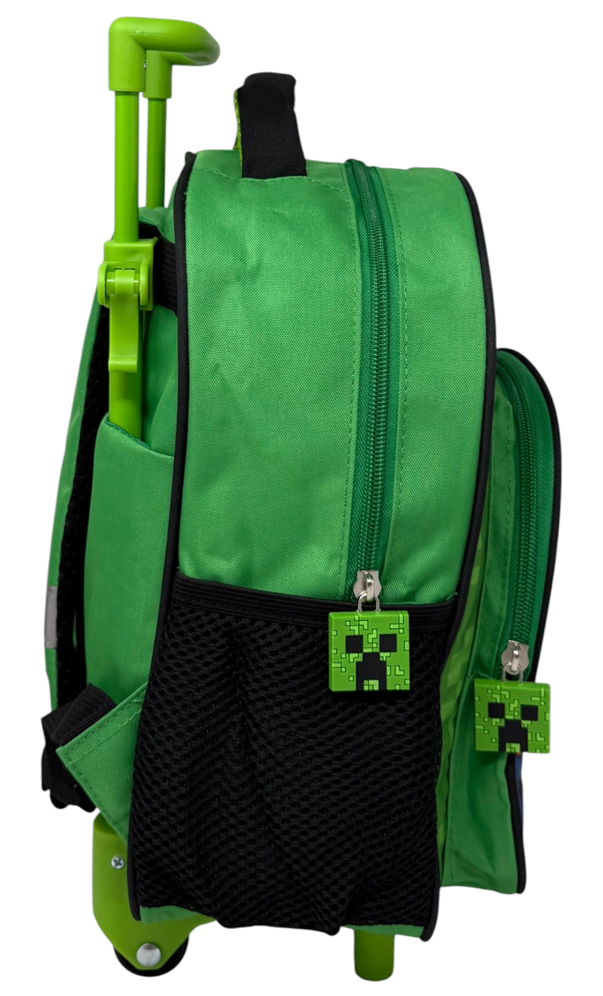 Zaino Asilo Trolley Minecraft con Tasca Frontale 30 Cm. Manico Allungabile - Fu5316