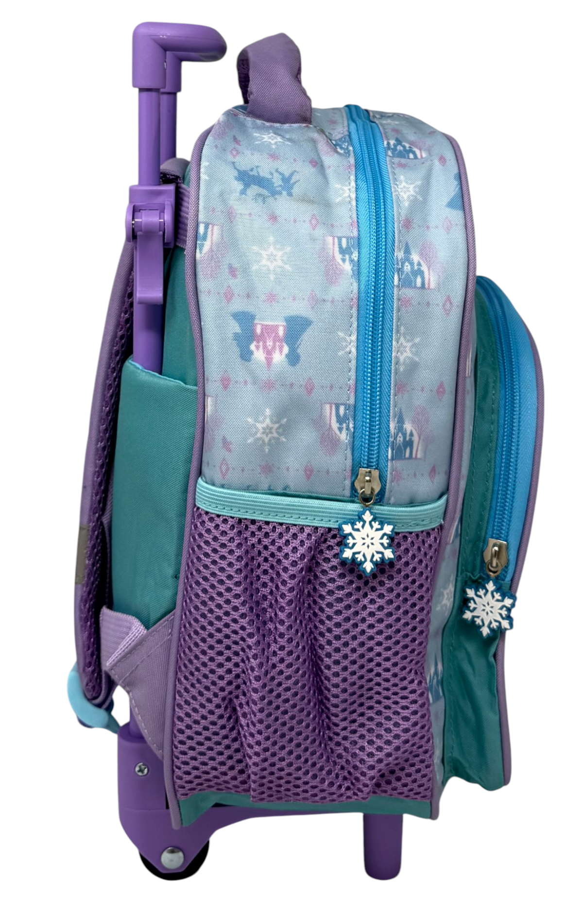 Zaino Asilo Trolley Frozen DISNEY con Tasca Frontale 30 Cm. Manico Allungabile - Sf5323