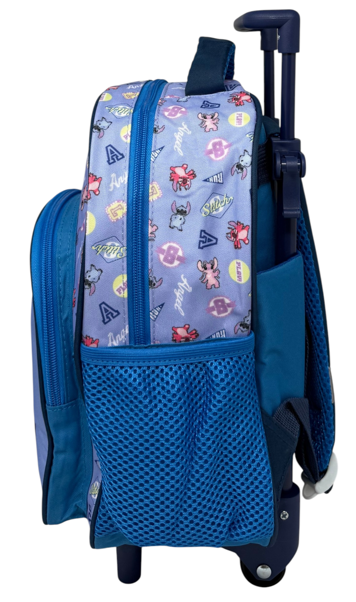 Zaino Asilo Trolley Stitch DISNEY con Tasca Frontale 30 Cm. Manico Allungabile - Sf5293