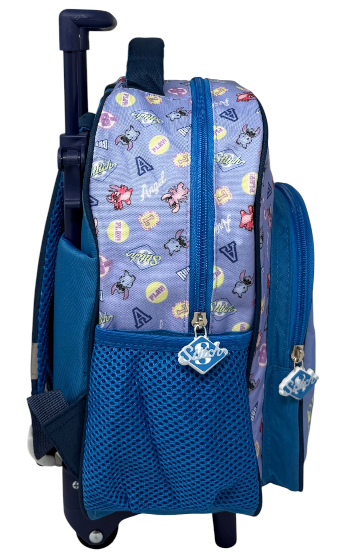Zaino Asilo Trolley Stitch DISNEY con Tasca Frontale 30 Cm. Manico Allungabile - Sf5293
