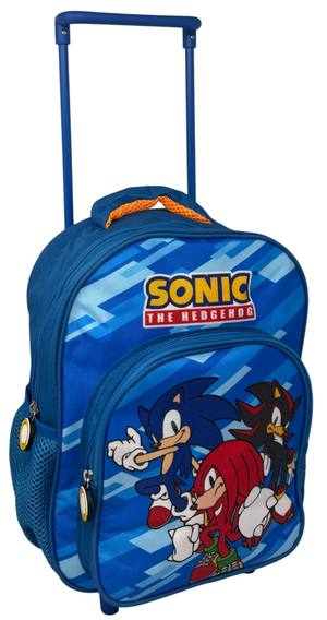 Zaino Asilo Trolley Sonic con Tasca Frontale 30 Cm. Manico Allungabile - Fu5309