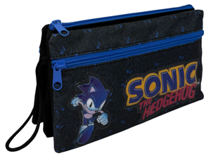 Tombolino Sonic 3 Scomparti Bustina Astuccio Portacolori 22 CM - Fu4005