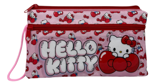 Tombolino Hello Kitty Sanrio 3 Scomparti Bustina Astuccio Portacolori 22 CM - Sf4029