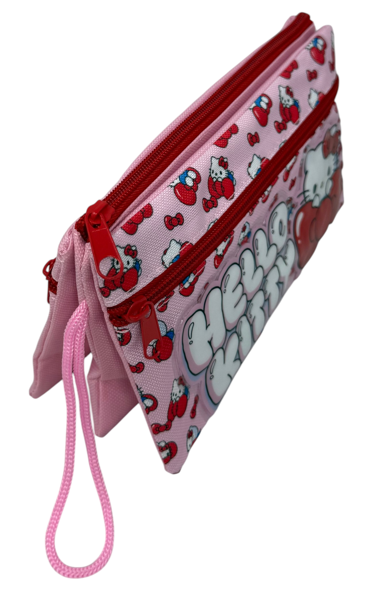 Tombolino Hello Kitty Sanrio 3 Scomparti Bustina Astuccio Portacolori 22 CM - Sf4029