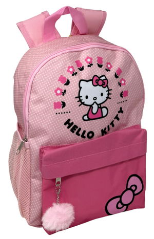 Zaino Asilo Hello Kitty Sanrio con Tasca Frontale Borsa Passeggio 31 CM - Zh25009