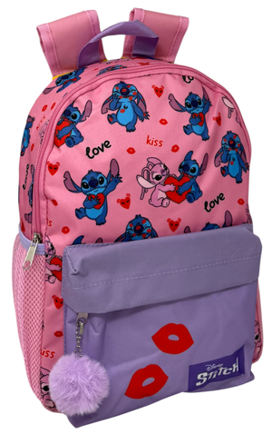 Zaino Asilo Stitch Angel DISNEY con Tasca Frontale Borsa Passeggio 31 CM - Zh25004