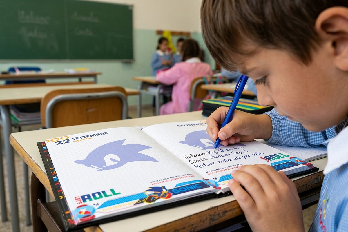 Diario Sonic the Hedgehog Agenda 10 Mesi Scuola Elementare Media - Fu4067