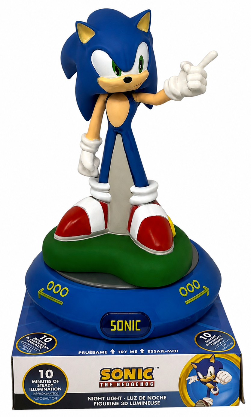 Lampada da Notte 3d Sonic the Hedgehog Comodino Luce LED a Batterie - Sn00006