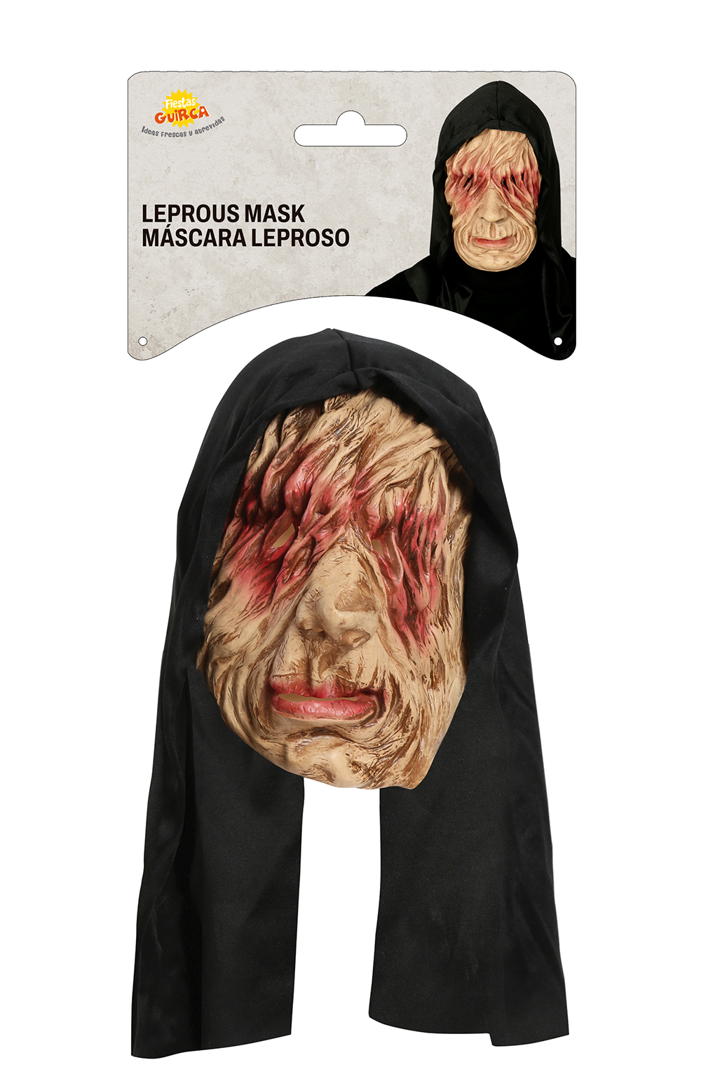 Maschera da Lebbroso con Cappuccio Adulto Accessorio Travestimento Halloween Cosplay - 2872