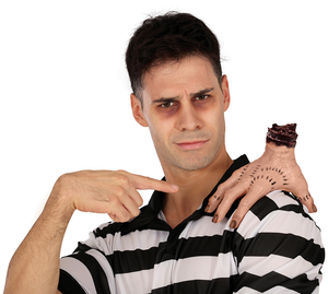 Decorazione la Mano con Elastico Accessorio Travestimento Halloween Cosplay Mercoledì Addams - 26534