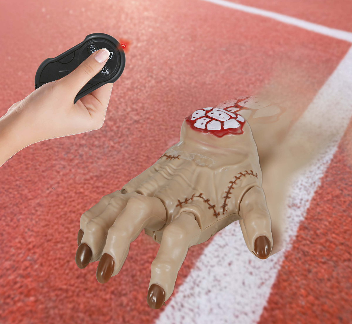 Decorazione la Mano Camminante Telecomandata Accessorio Travestimento Halloween Cosplay Mercoledì Addams - 29348
