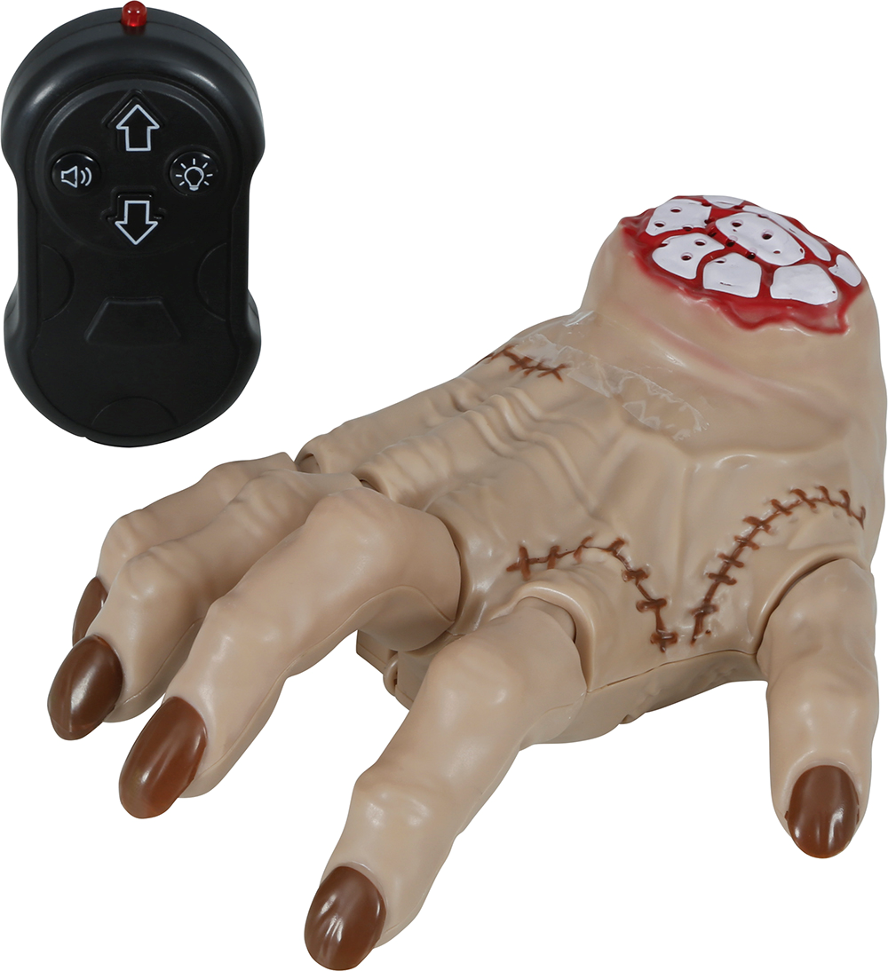 Decorazione la Mano Camminante Telecomandata Accessorio Travestimento Halloween Cosplay Mercoledì Addams - 29348