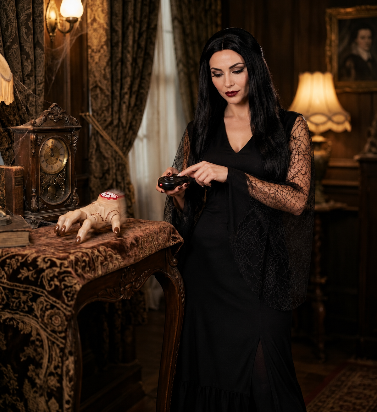 Decorazione la Mano Camminante Telecomandata Accessorio Travestimento Halloween Cosplay Mercoledì Addams - 29348