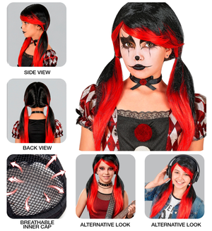 Parrucca Pagliaccio Horror Assassino Accessorio Travestimento Halloween Cosplay - 10291