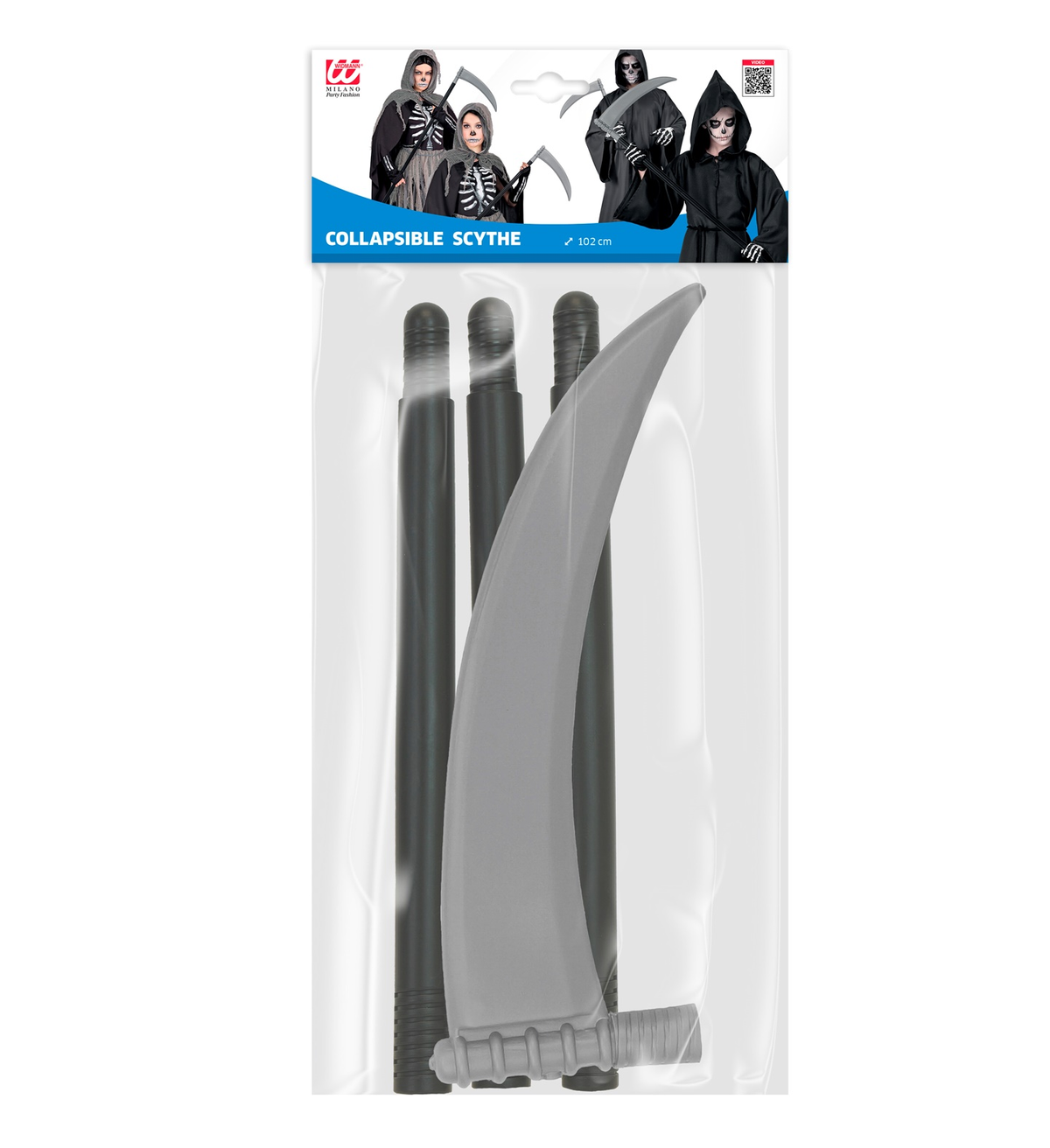 Falce Abbatibile 102 CM Accessorio Travestimento Halloween Carnevale Cosplay - 12045